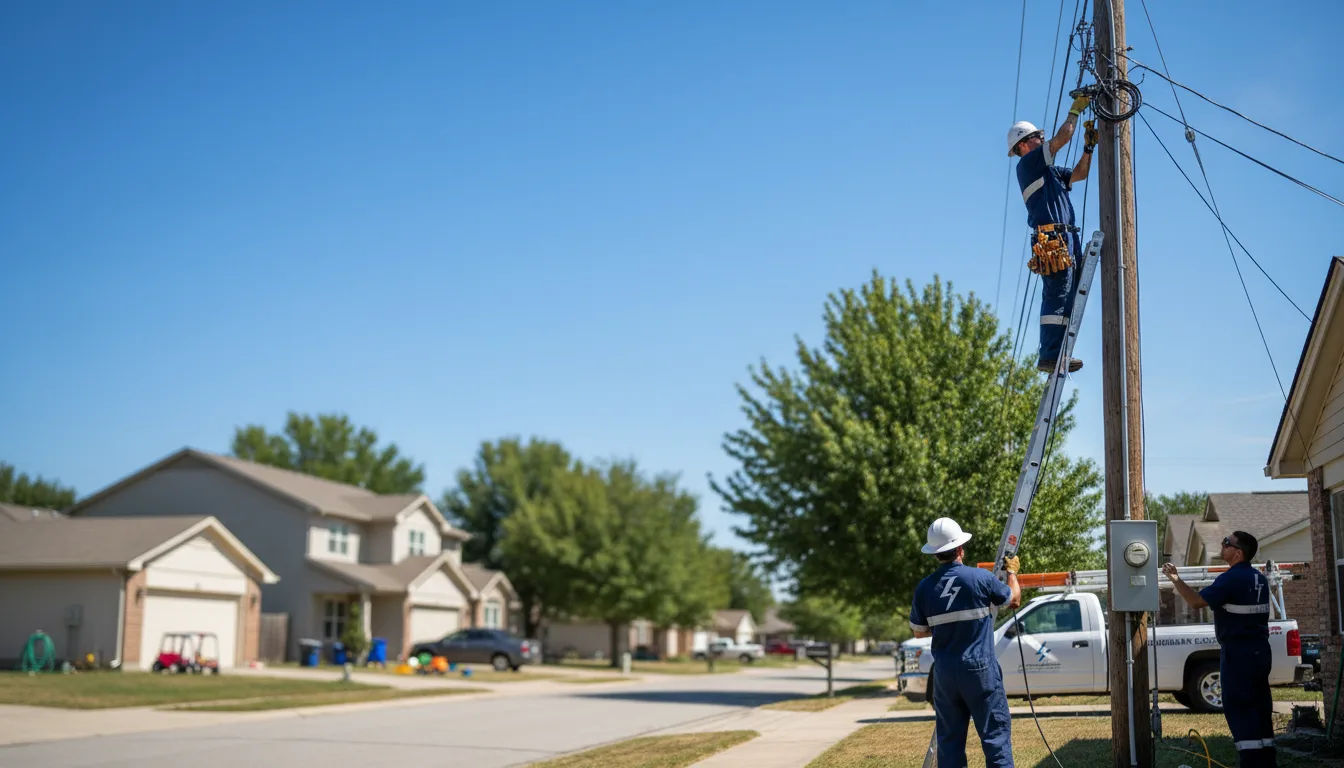 Residential electrician providing installation services in Linn, KS